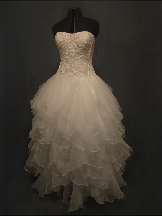 Oleg Cassini Dresses & Skirts - Oleg Cassini Strapless Ivory Ball Gown Wedding Dress